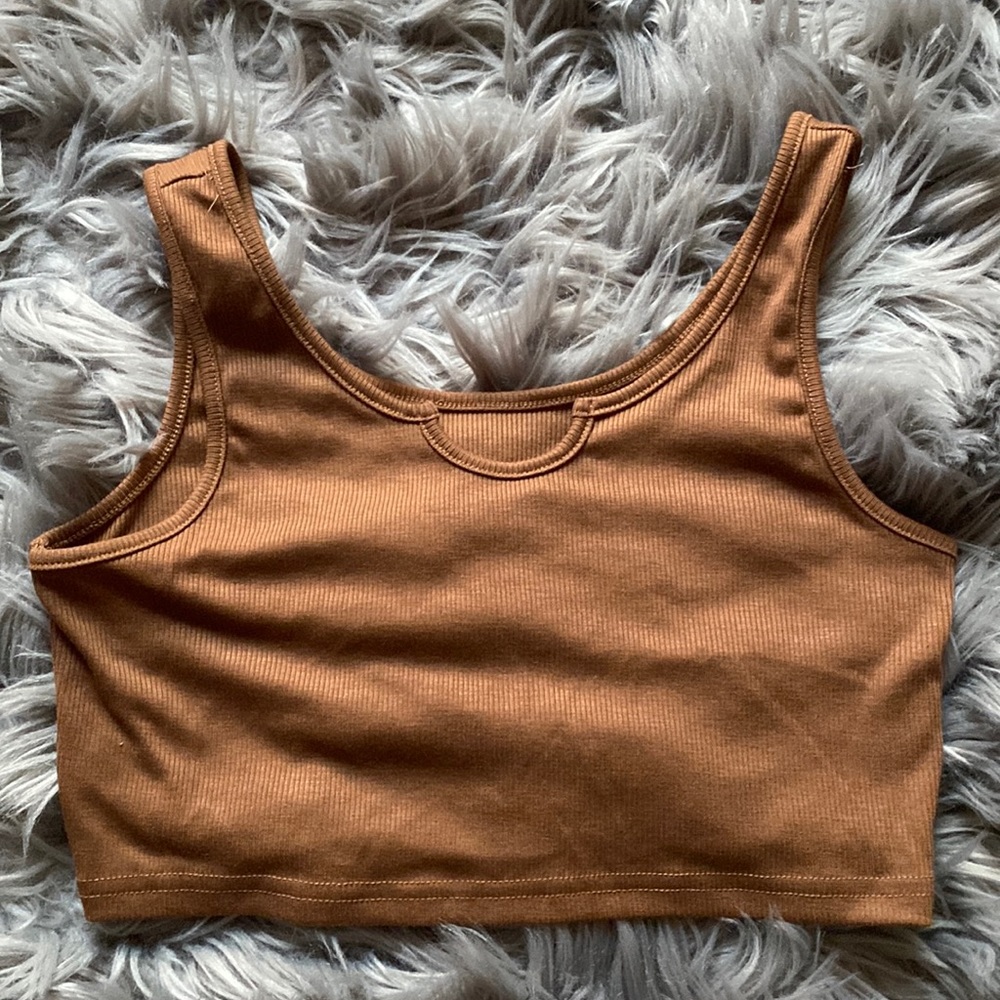 Brown crop top